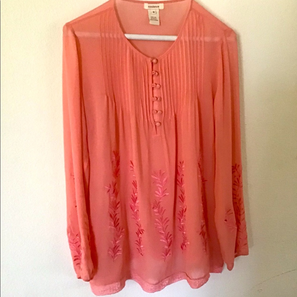 Sundance silk long sleeve blouse